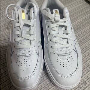 Puma Women's White Lace-Up Platform Sneakers